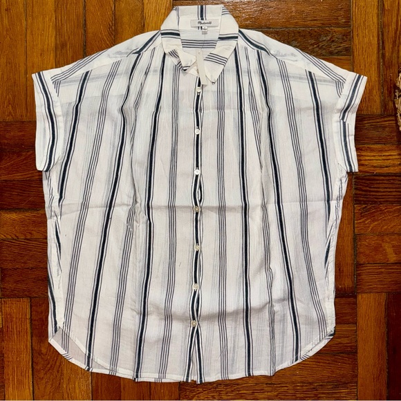 Madewell Central Shirt in Parkman Stripe - size S - Picture 2 of 8